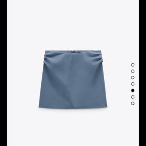 Zara blue run her side mini skirt